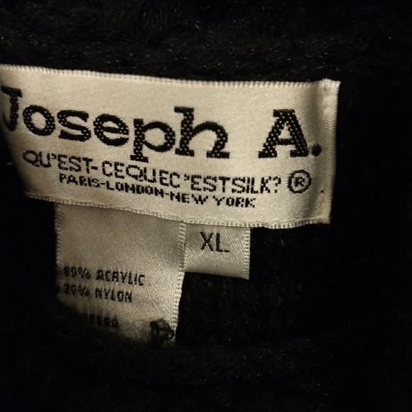 Joseph A Black Sweater XL - Picture 3 of 7